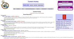 Desktop Screenshot of cumbriahockey.org